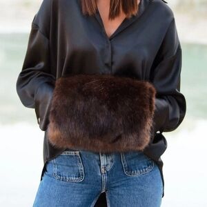 Vintage Mink Fur Muff Hand Warmer